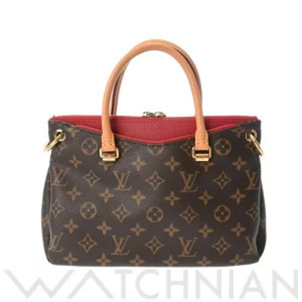 Louis Vuitton Monogram Pallas Cerise Red Canvas Handbag